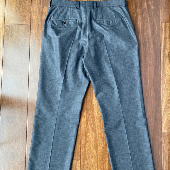 Express Suit Vest + Pants Gray Producer Modern Fit Mens 38 Reg & 31/30 - Picture 7 of 7